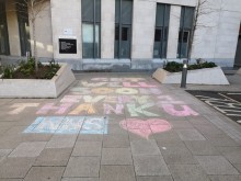 Thank you NHS pavement art